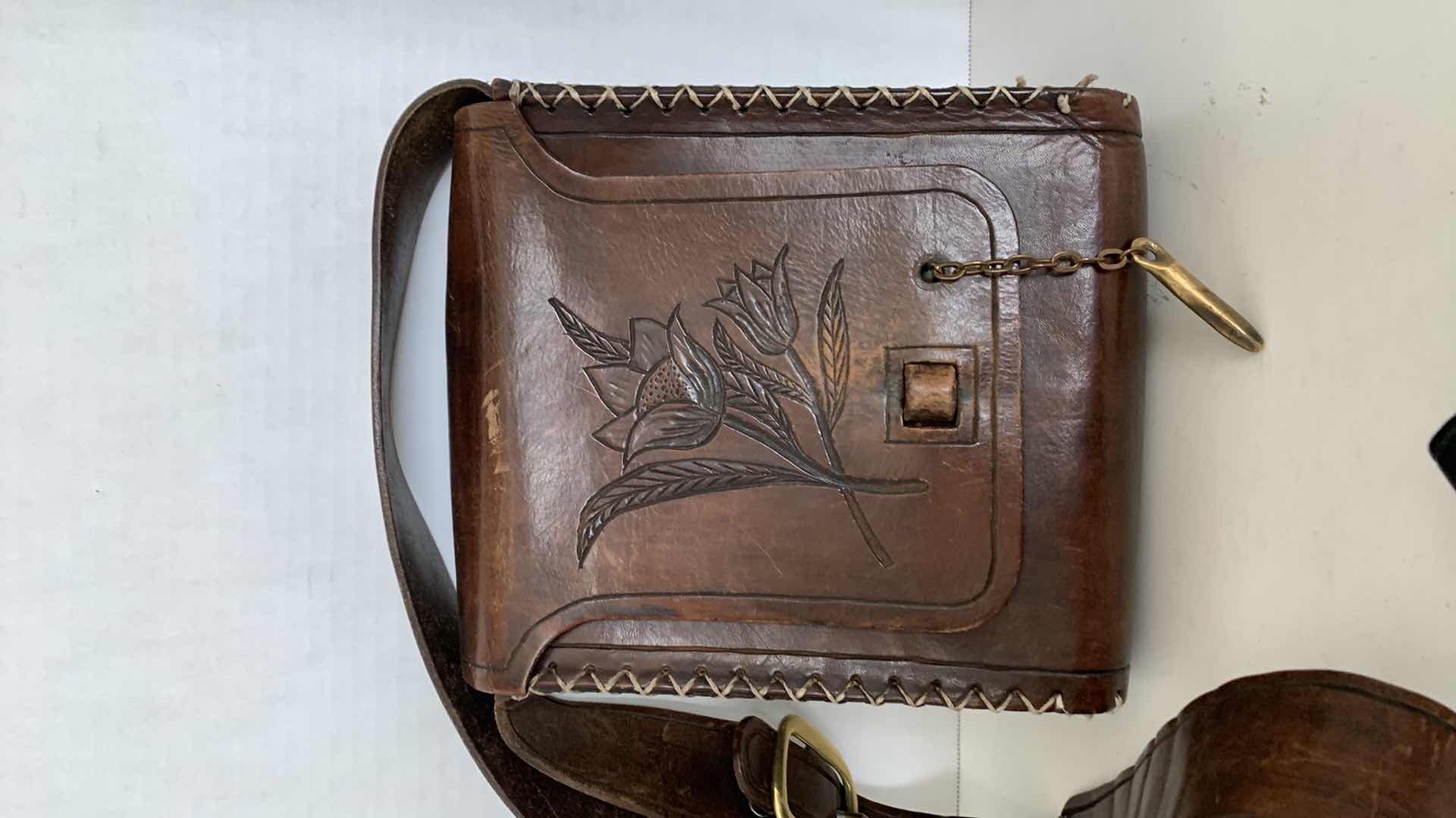 Photo 4 of 2 REAL LEATHER PURSE AND BUCKET KNIFE COVER