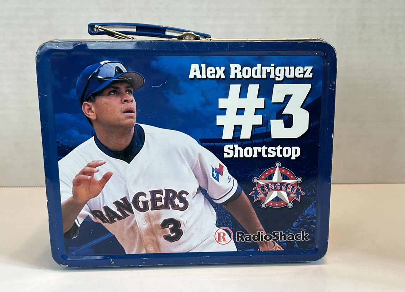 Photo 1 of ALEX RODRIGUEZ TX RANGERS COLLECTIBLE LUNCH BOX SPONSORED BY RADIO SHACK