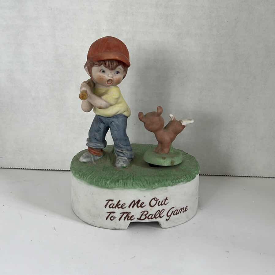 Photo 1 of VINTAGE MUSIC BOX TAKE ME OUT TO THE BALL GAME 4”x6”