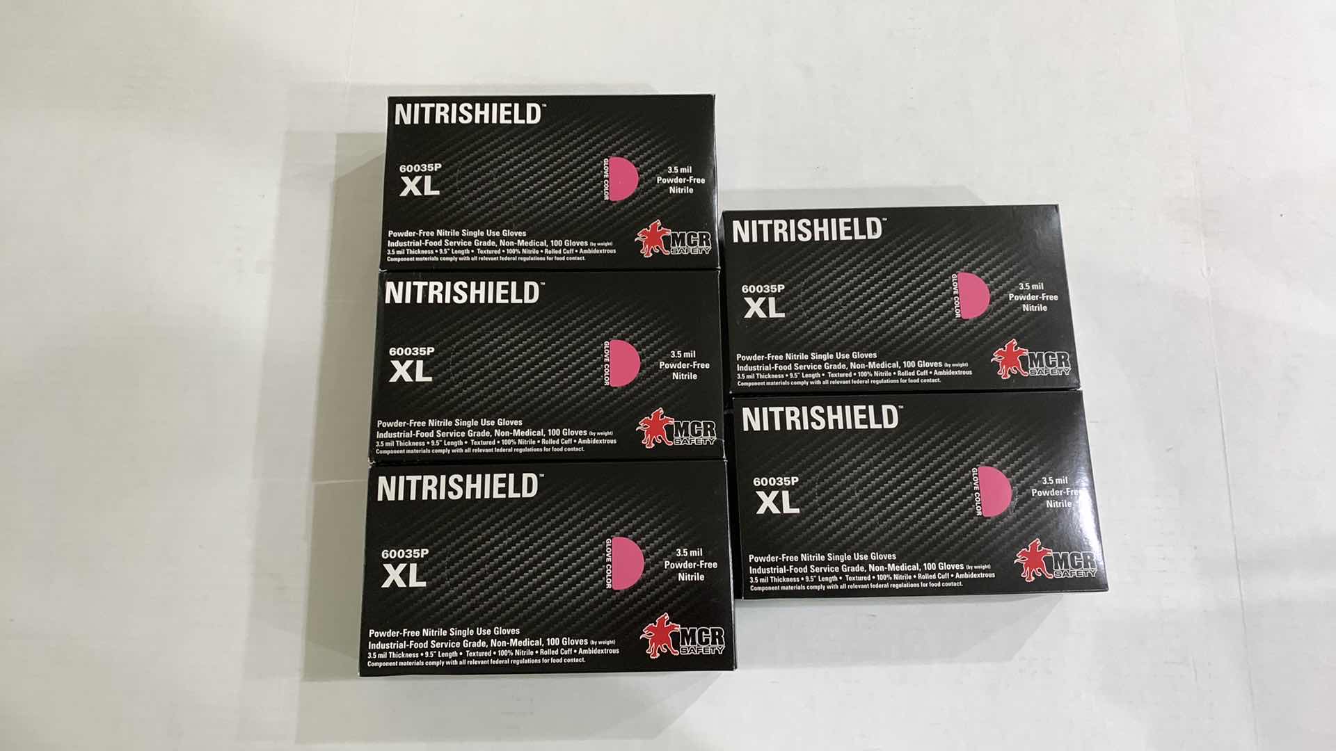 Photo 1 of 5 BOXES OF NITRISHIELD 3.5 MIL GLOVES SIZE XL