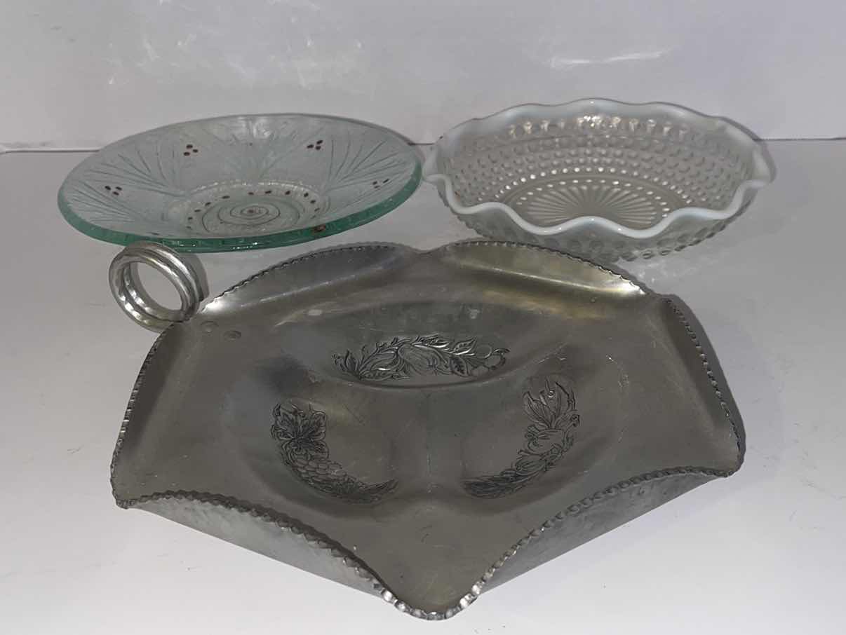 Photo 2 of CROMWELL HAND WROUGHT ALUMINUM 10” AND ASSORTED DISH SET