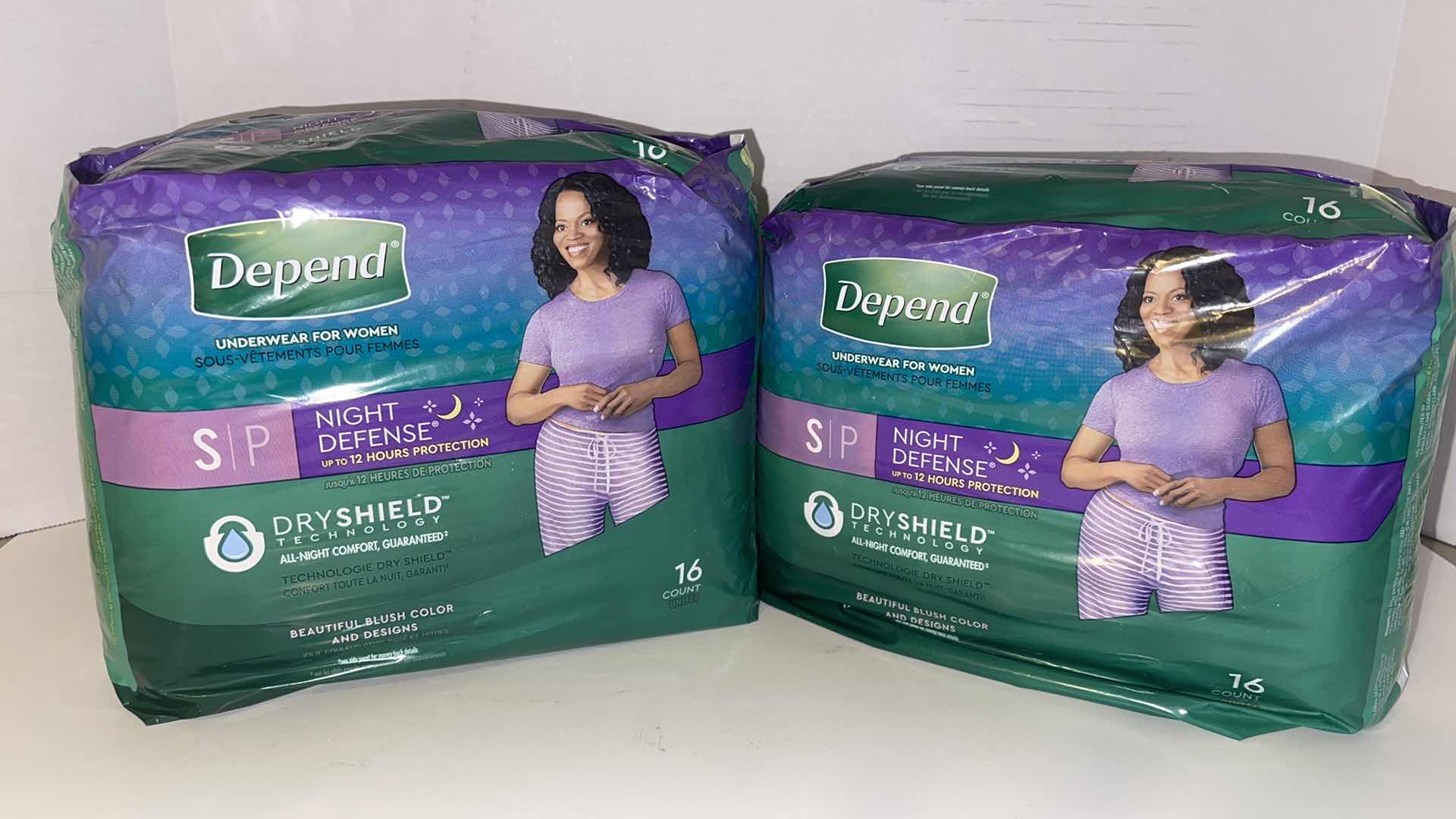 Photo 1 of 2-DEPEND FRESH PROTECTION NIGHT DEFENSE UNDERWEAR FOR WOMEN SIZE SMALL 16CT