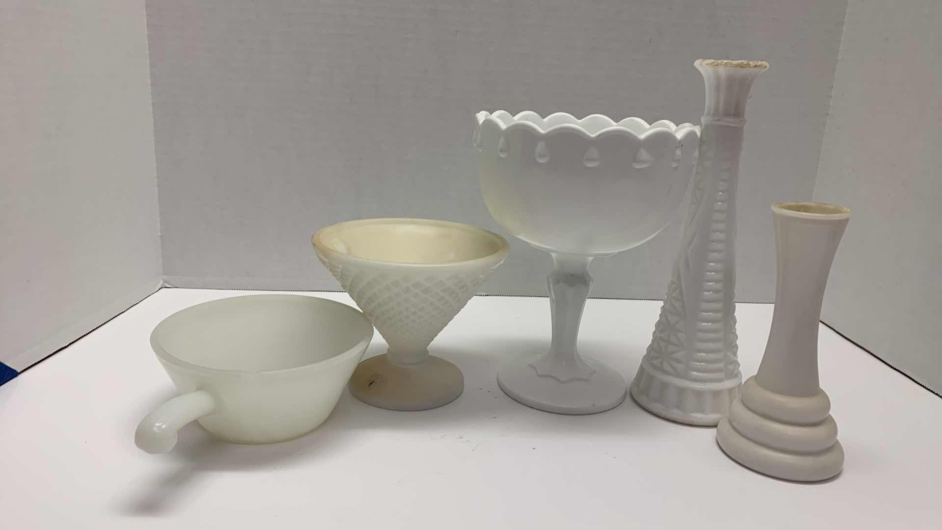 Photo 1 of ASSORTED VINTAGE MILK GLASS SET