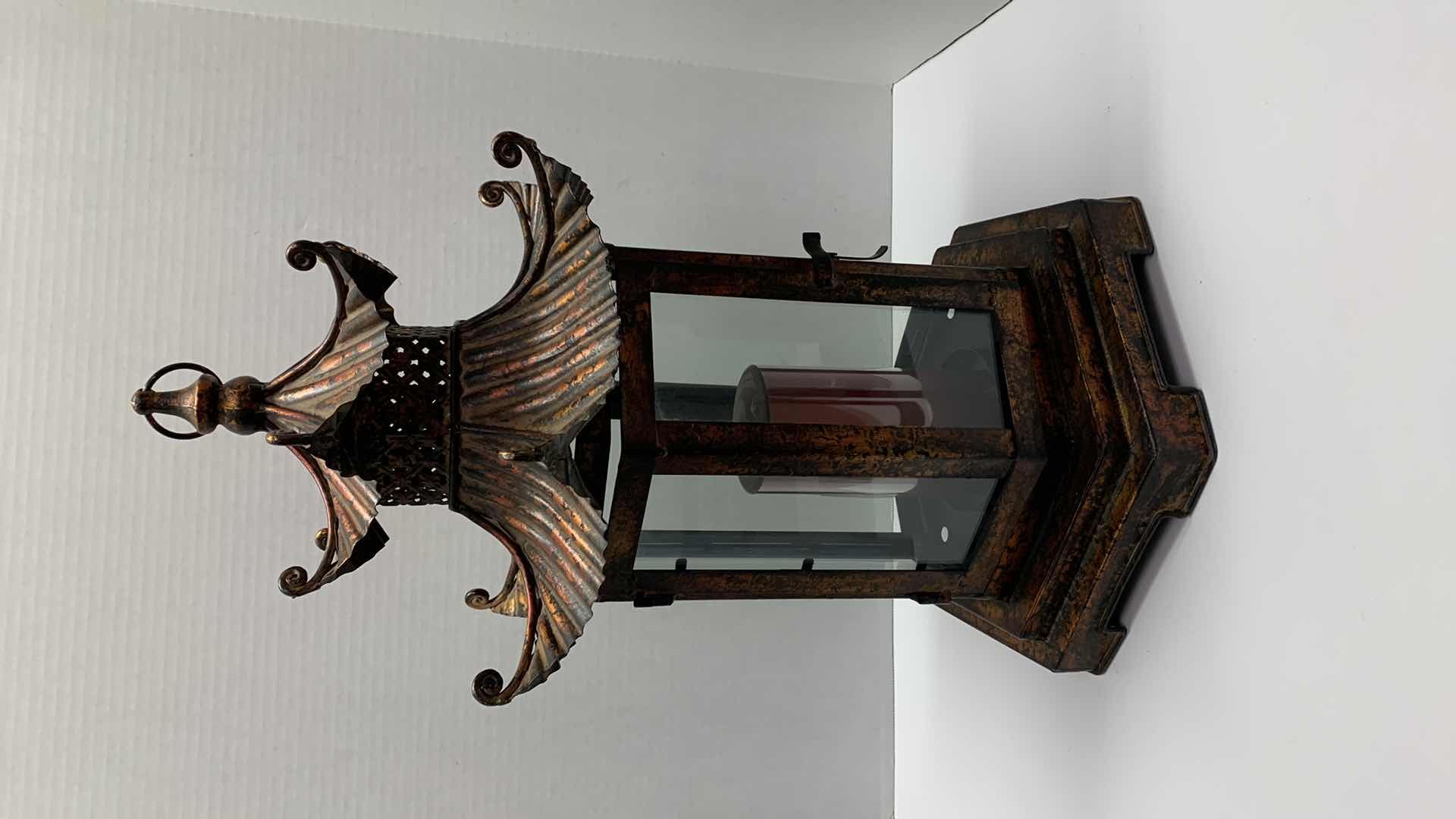 Photo 1 of COPPER FINISH METAL PAGODA LANTERN $600