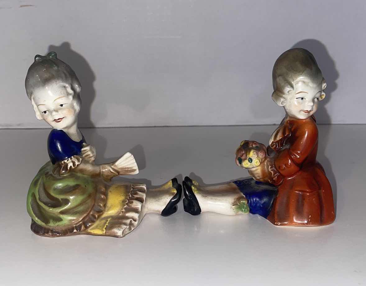 Photo 4 of ANTIQUE GOEBEL HUMMEL A BEETHOVEN SHELF SITTER “PORCELAIN BOY & GIRL” 5”