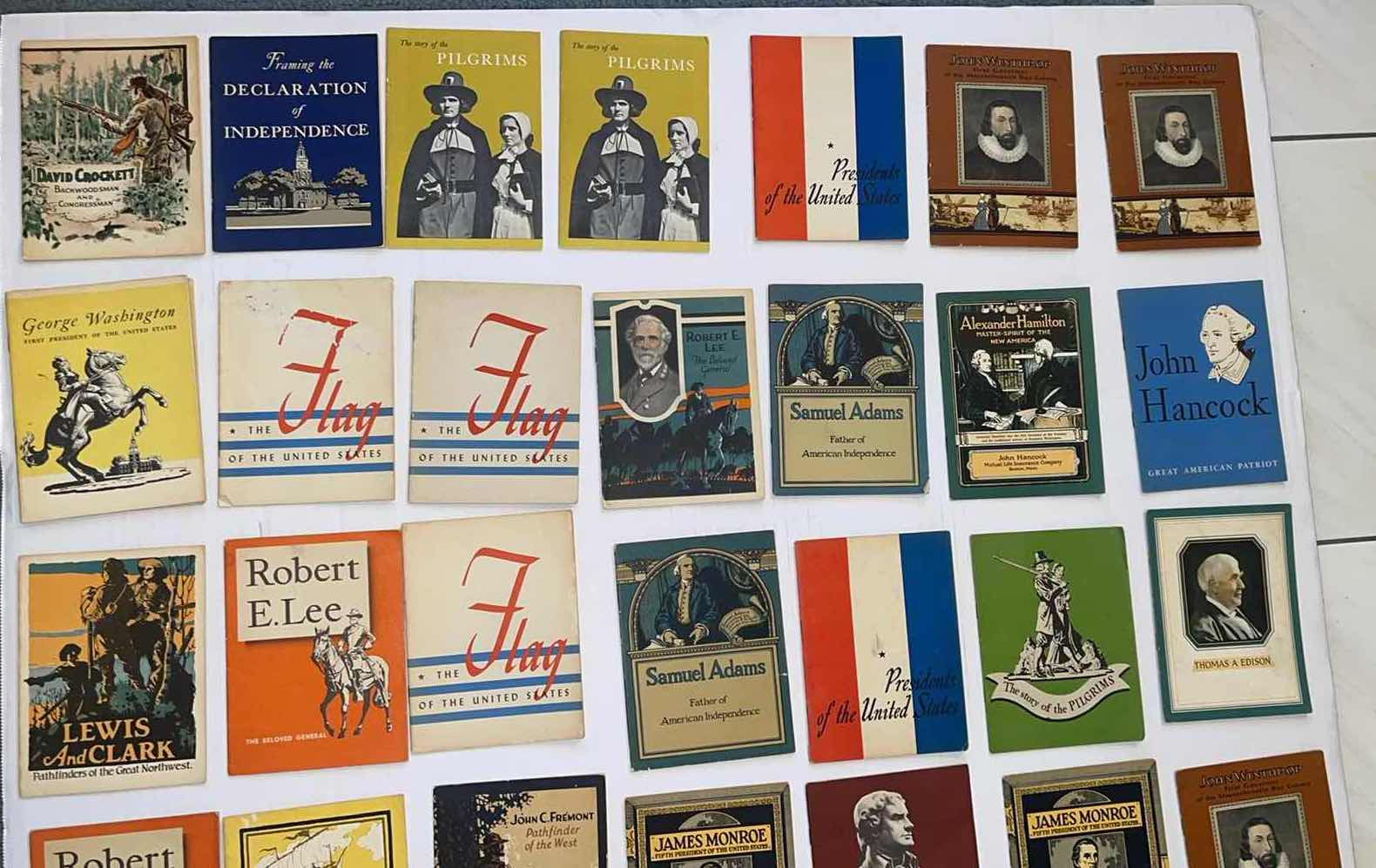 Photo 2 of 51-VINTAGE JOHN HANCOCK MUTUAL LIFE INSURANCE COMPANY ASSORTED AMERICAN HISTORY PRINT PAMPHLETS (SOME DUPLICATES) C.1920'S