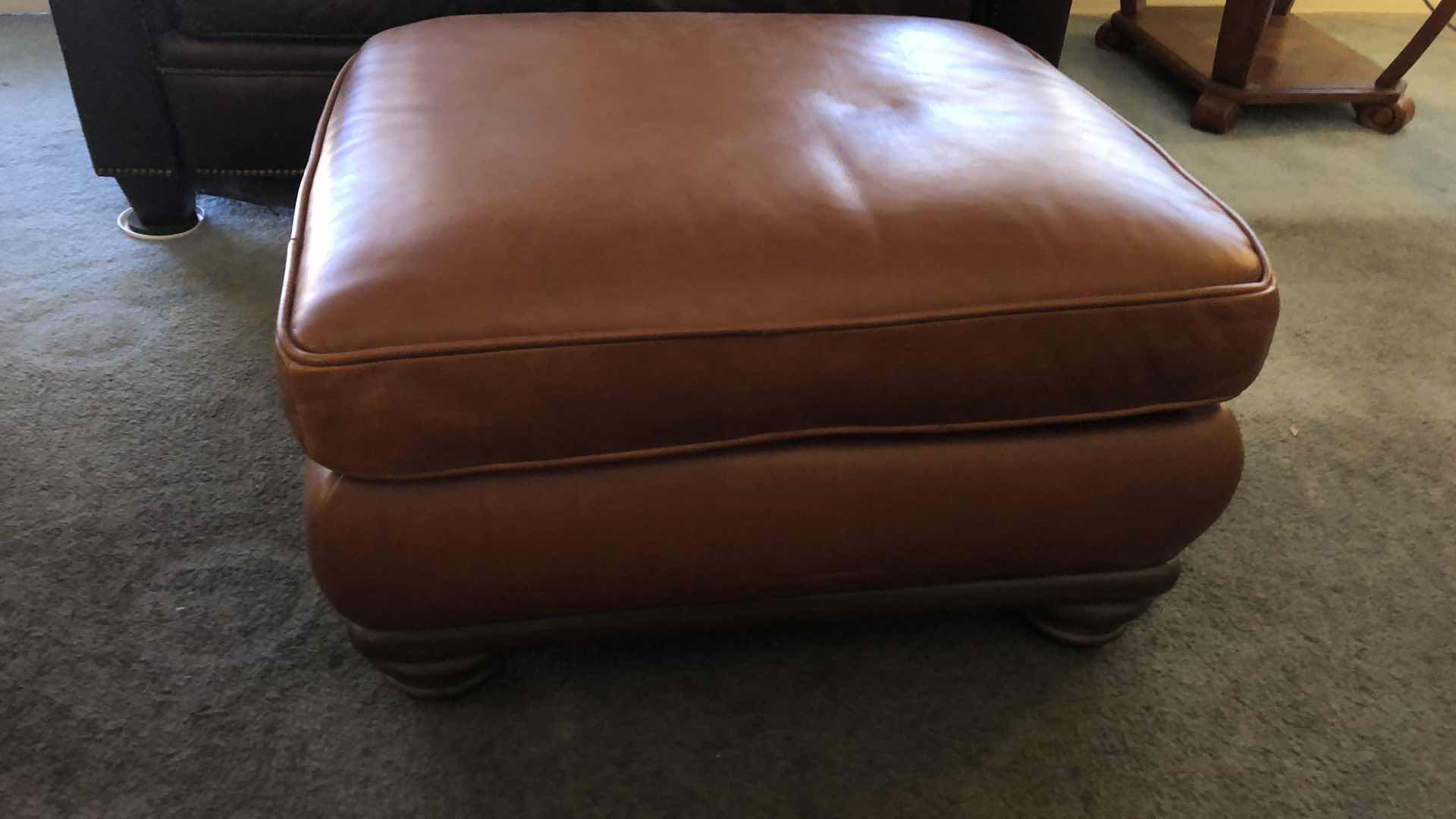 Photo 1 of  ELEANOR RIGBY CLASSIC AMADEUS CANYON LEATHER OTTOMAN 26” X  31” H 18”