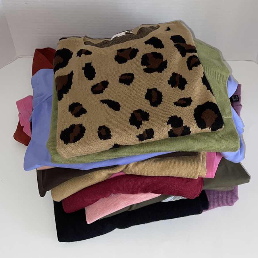 Photo 1 of 16-ASSORTED SHIRTS AND KNIT SWEATERS SIZES:XS,SM,M