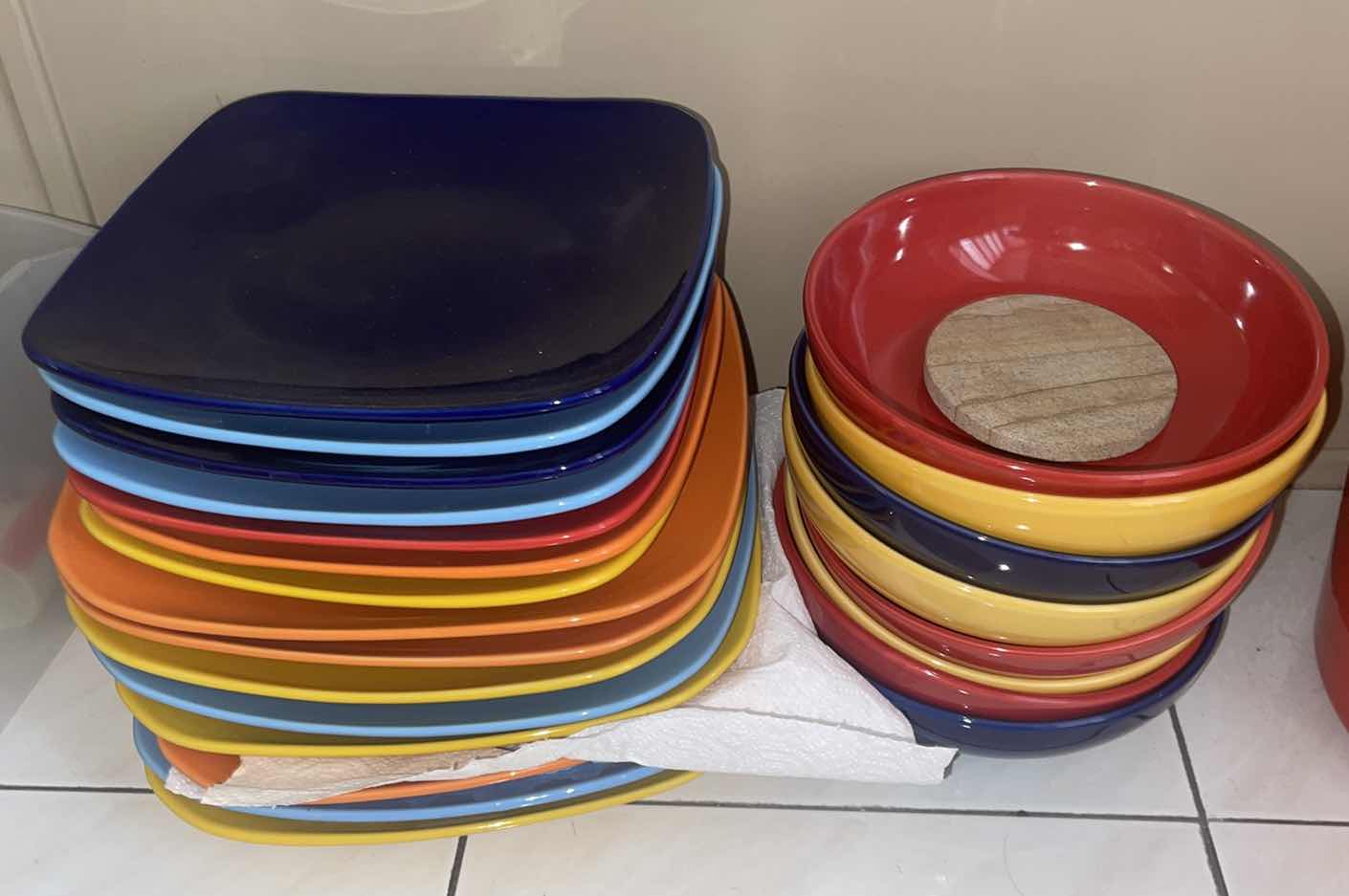 Photo 1 of 23-COLORFUL DISH-WARE AND BOWL SET