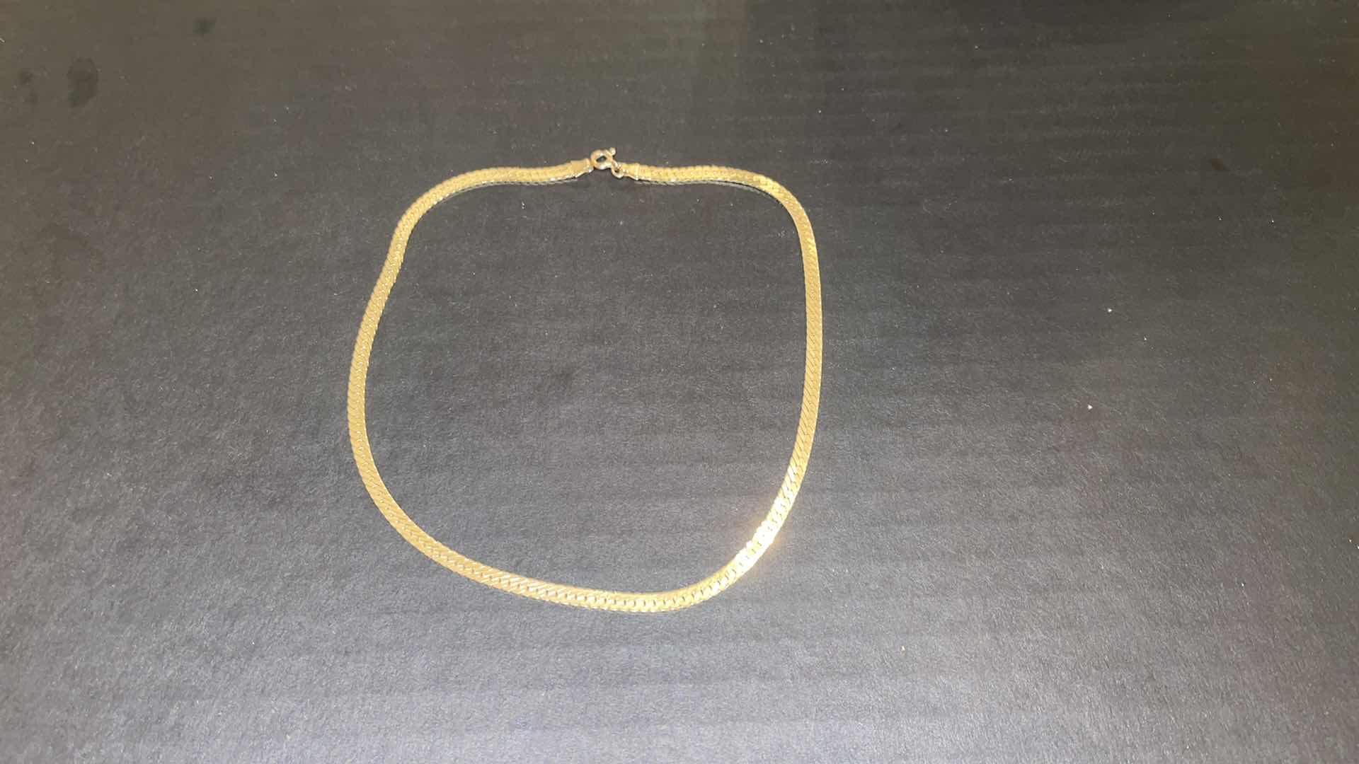 Photo 1 of 14K GOLD HERRINGBONE NECKLACE