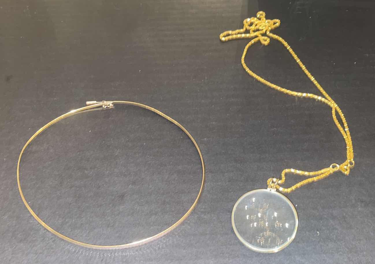 Photo 1 of 14K GOLD NECKLACE WITH MONOCLE 16”