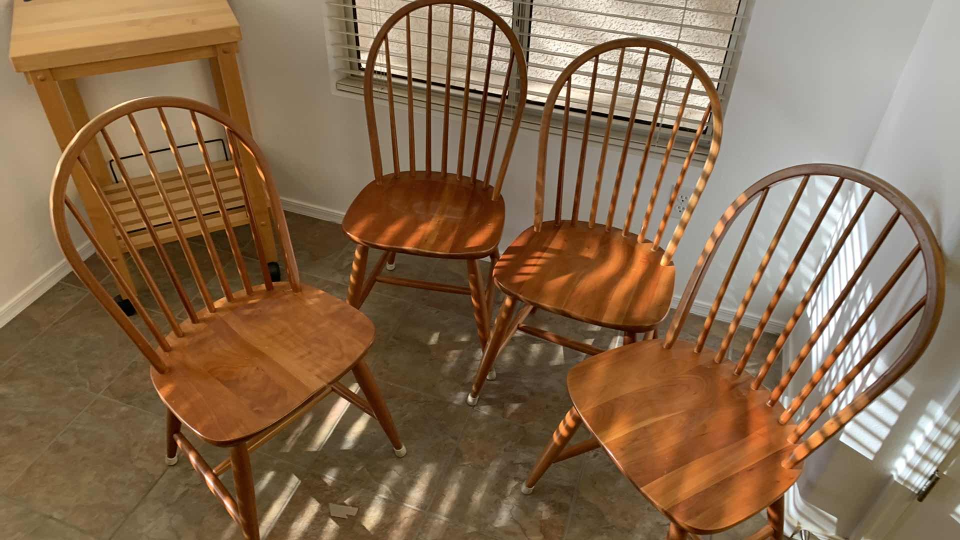 Photo 1 of 4-WOODEN WINDSOR CHAIRS