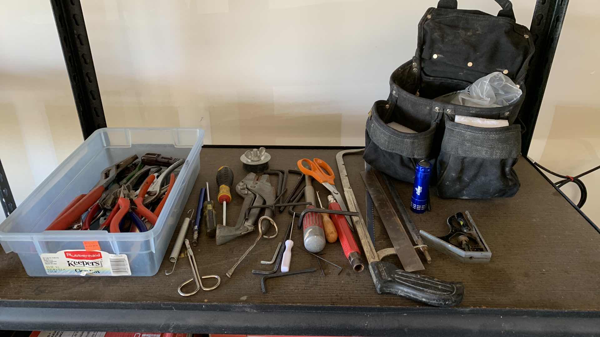 Photo 1 of ASSORTED PLIERS, TOOL BAG AND TOOLS