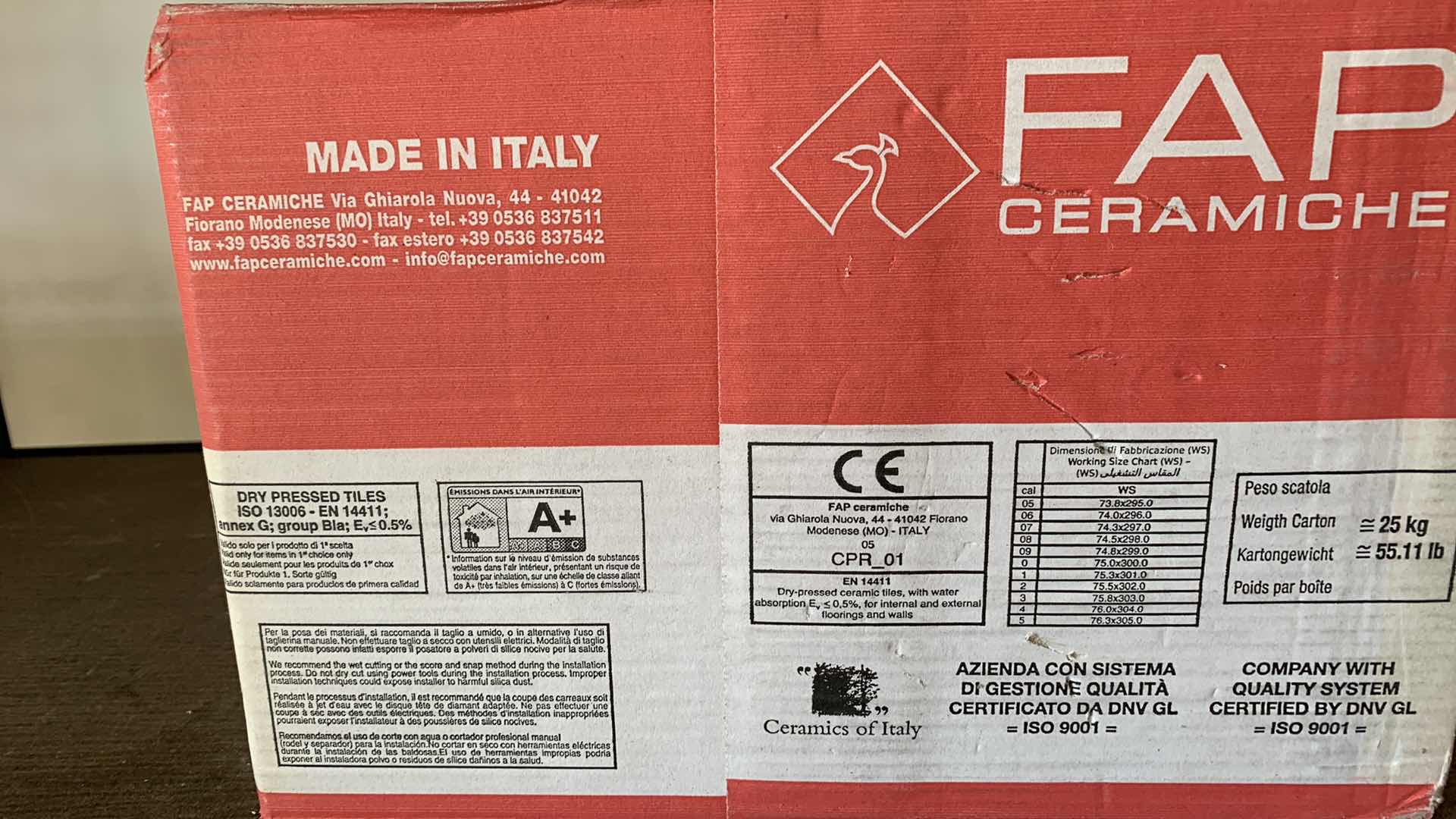 Photo 3 of 3-BOXES OF FAP CERAMICHE DRY PRESSED PORCELAIN STONEWARE TILES 3” X 11 3/4” MADE IN ITALY