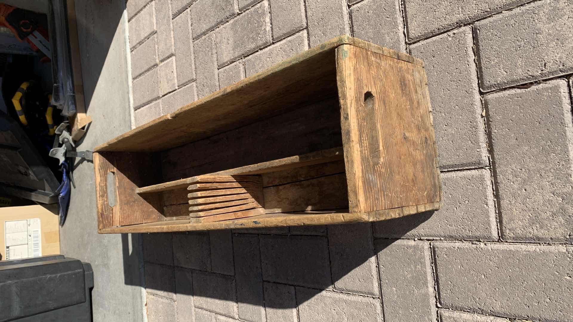 Photo 3 of VINTAGE WOODEN TOOLBOX 36” X 8”