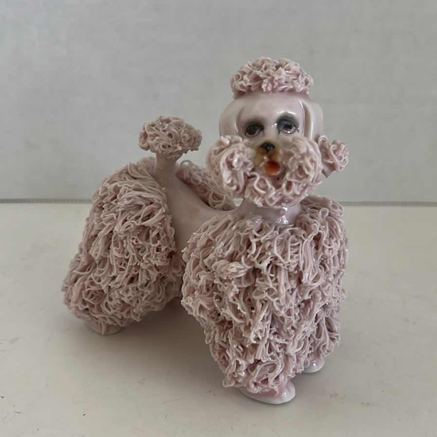 Photo 1 of 1960s VINTAGE KREISS PINK SPAGHETTI PINK POODLE DOG 4”