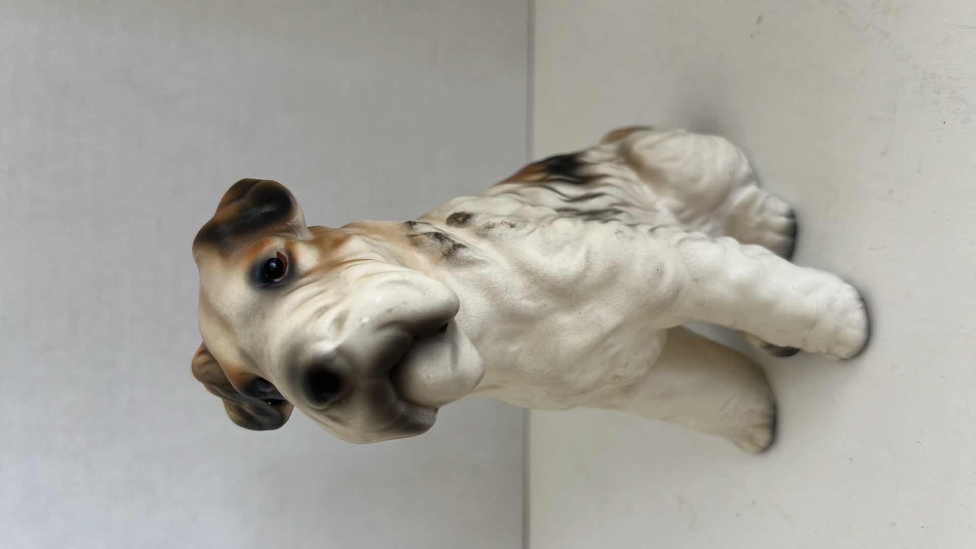 Photo 1 of VINTAGE FOX TERRIER DOG JAPANESE FIGURINE 7"