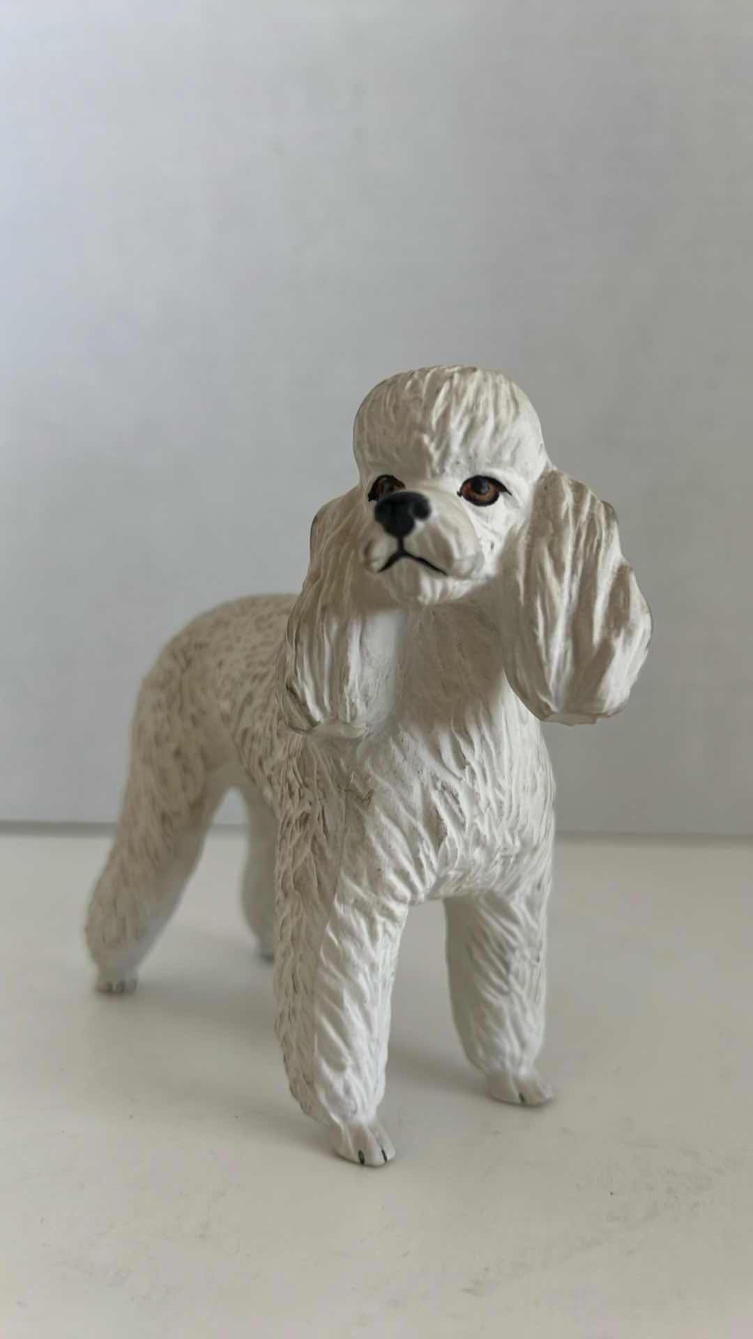 Photo 3 of VINTAGE PORCELAIN POODLE DOG FIGURINE 4.25”