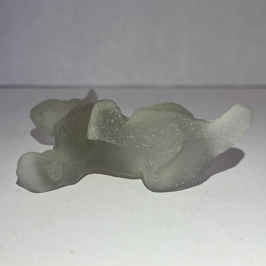 Photo 3 of VINTAGE L.E. SMITH FROSTED SCOTTIE DOG GLASS FIGURINE 3”