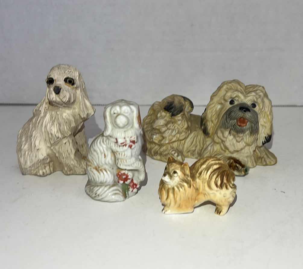 Photo 1 of LOT OF 4 DOG FIGURINES 2.5”