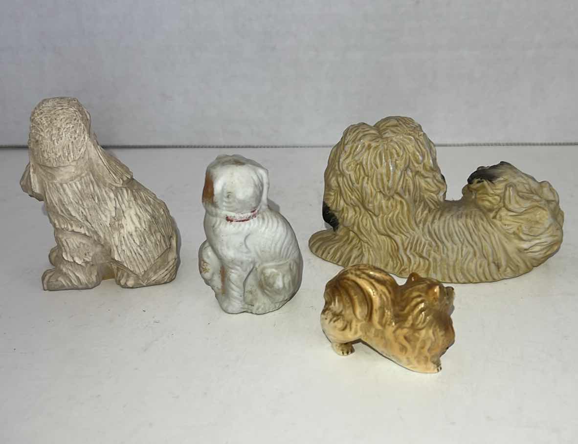 Photo 2 of LOT OF 4 DOG FIGURINES 2.5”