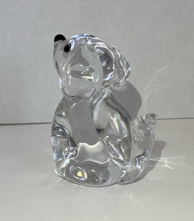 Photo 2 of VINTAGE SARDINIA CRYSTAL DOG FIGURINE ITALY 5.5”