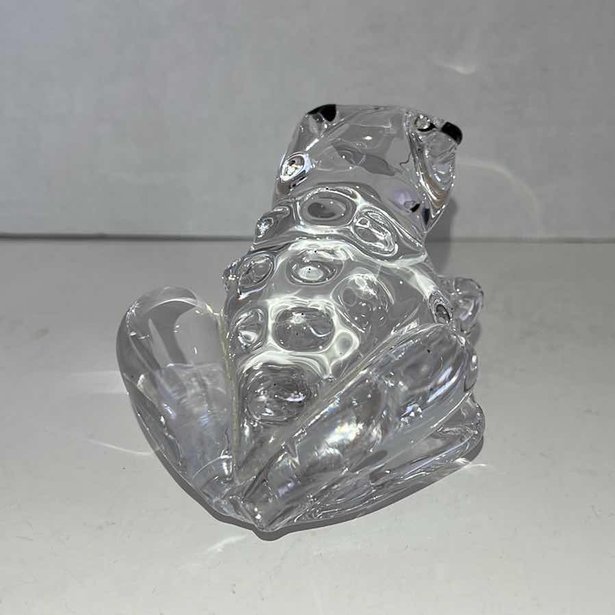 Photo 2 of VINTAGE SARDINIA CRYSTAL FROG FIGURINE ITALY 3.5”