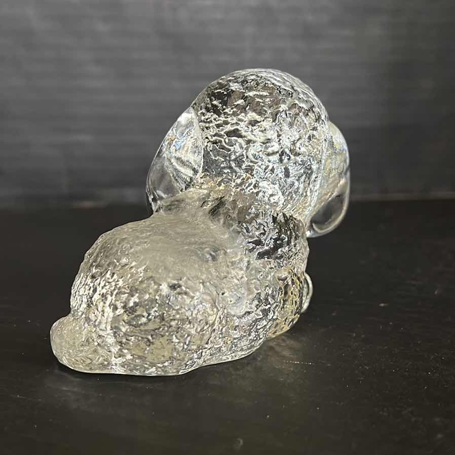 Photo 3 of  VINTAGE GOEBEL GLASS LAMB FIGURINE 3”