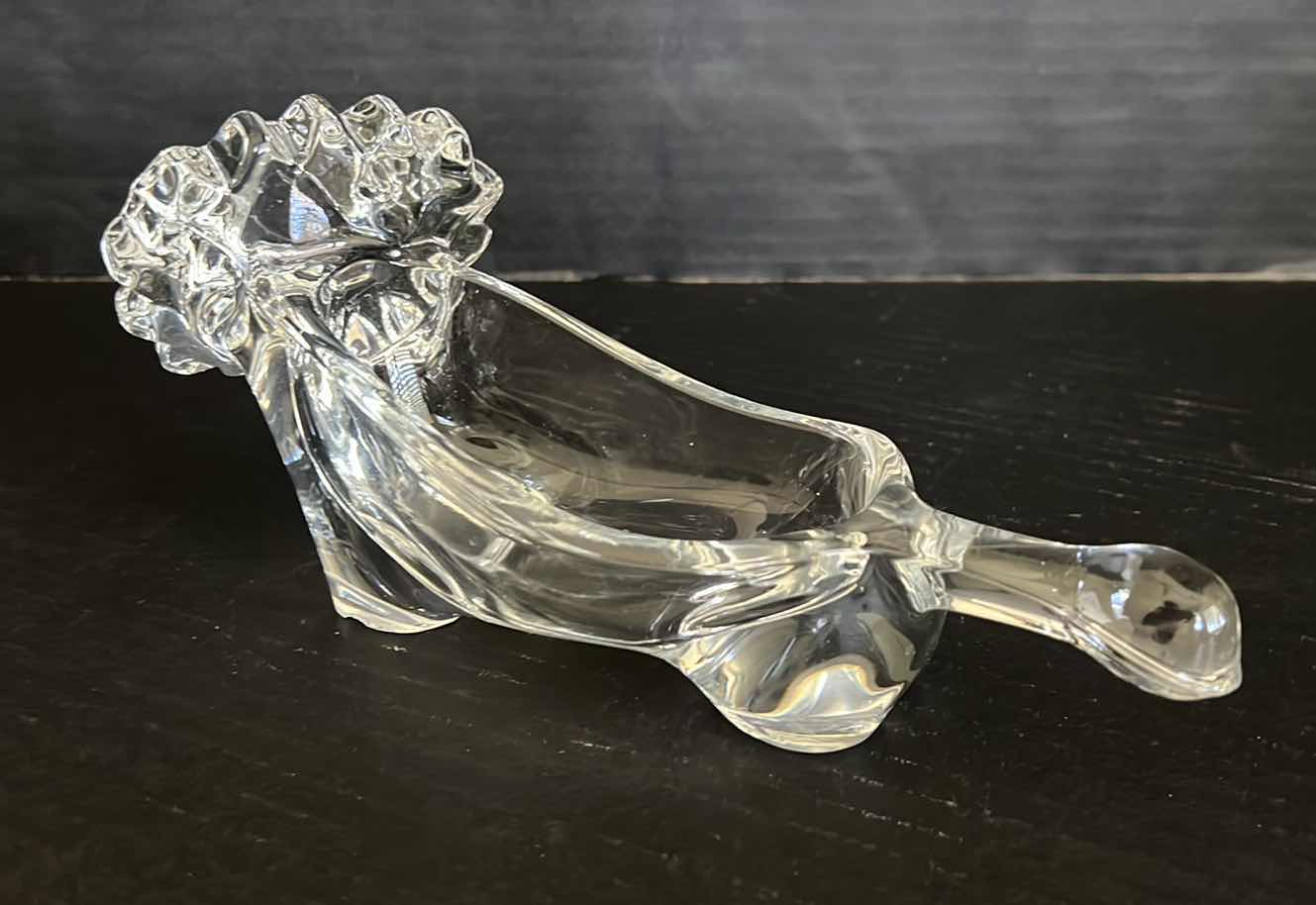 Photo 4 of VINTAGE SASAKI CRYSTAL LION CANDY NUT DISH 4”