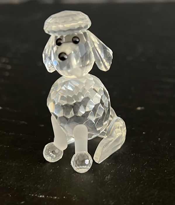 Photo 1 of CRYSTAL POODLE FIGURINE 1.5”