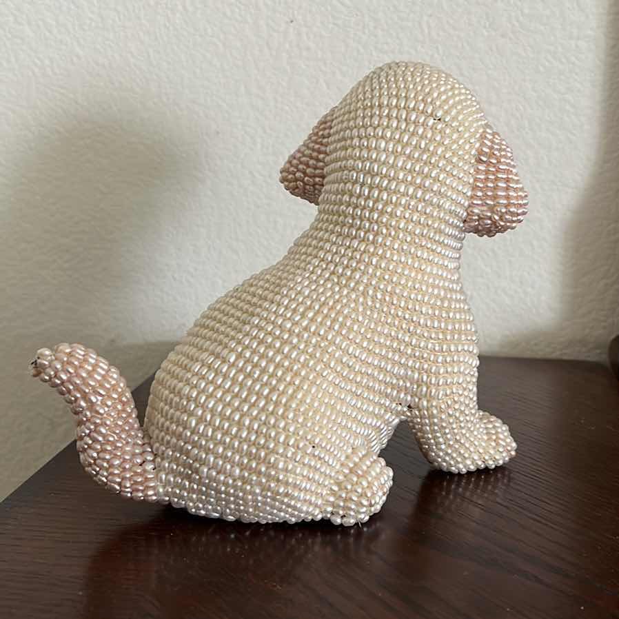 Photo 3 of VINTAGE CULTURED PEARL ENCRUSTED DOG 6.5”