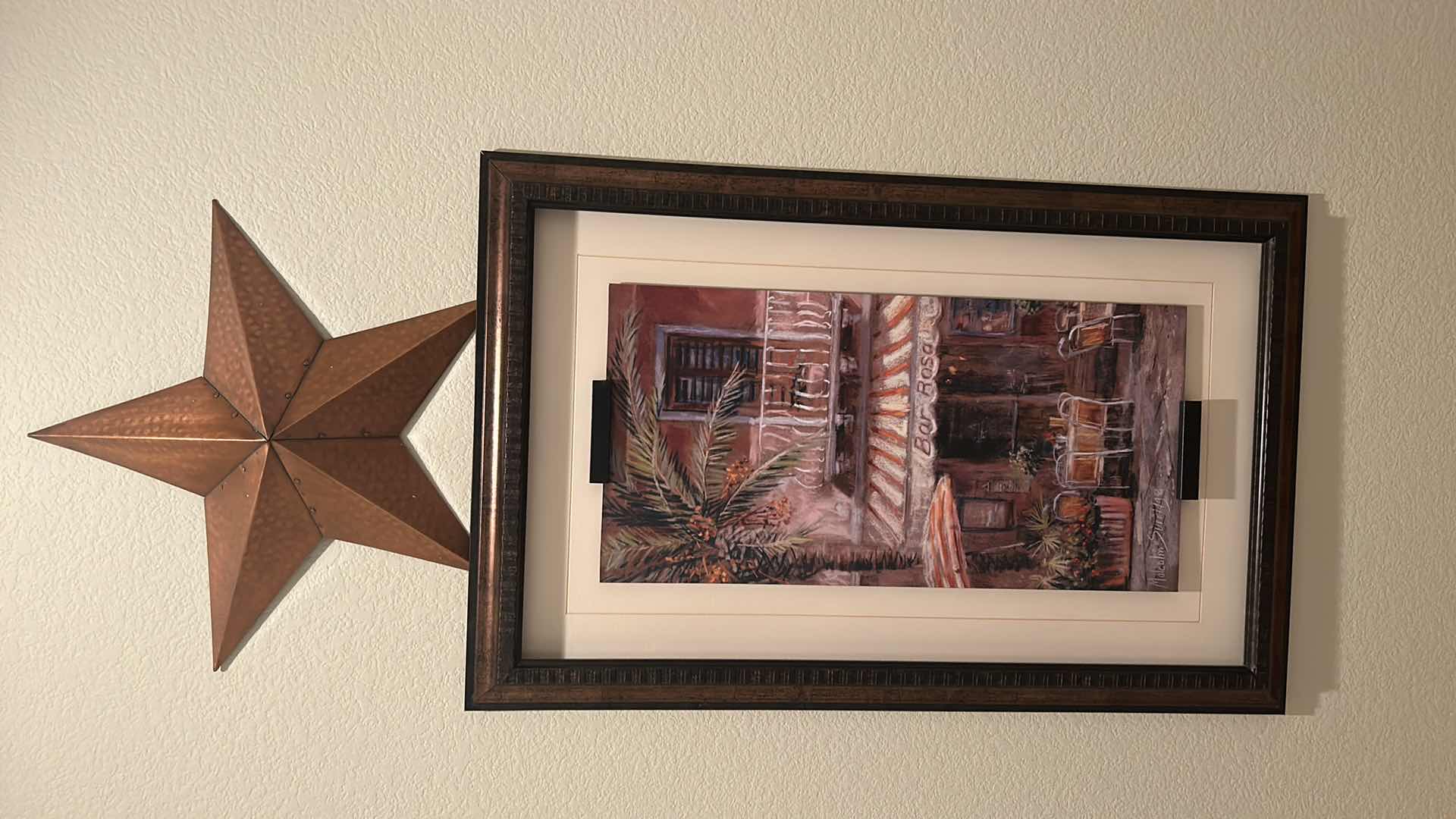 Photo 5 of FRAMED BISTRO ARTWORK 21 1/2” x 34” AND STAR WALL DECOR18 x 18”
