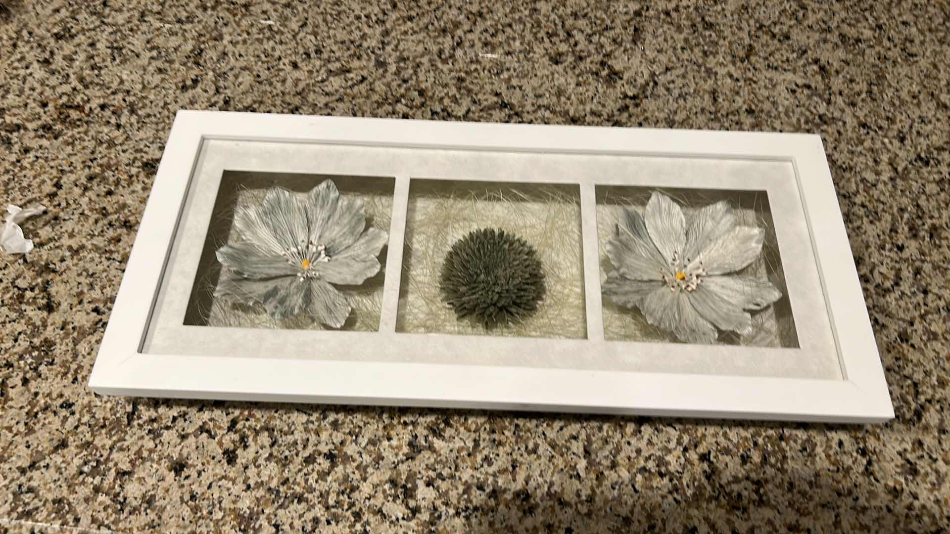 Photo 4 of WHITE FRAMED FLORAL SHADOWBOX 18” x 8 1/4”