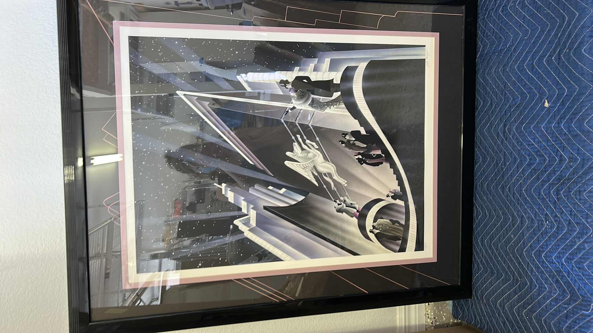 Photo 7 of SIGNED BY ARTIST AND NUMBERED 133/390 FRAMED ARTWORK w COA  
Robert Hoppe
Pegasus 1988
Limited Edition Print : Limited Edition Print: Serigraph on Archival Paper
