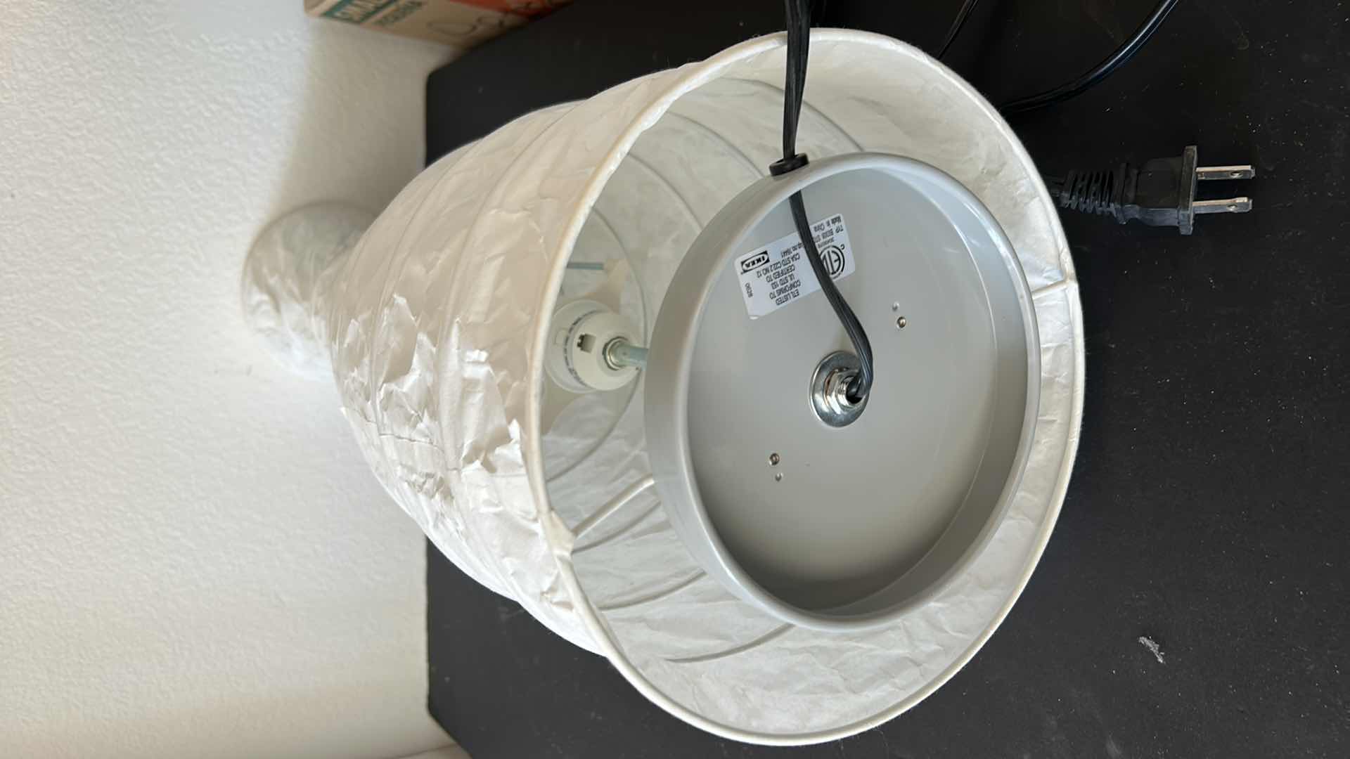 Photo 3 of WHITE PAPER MACHE LAMP H27”