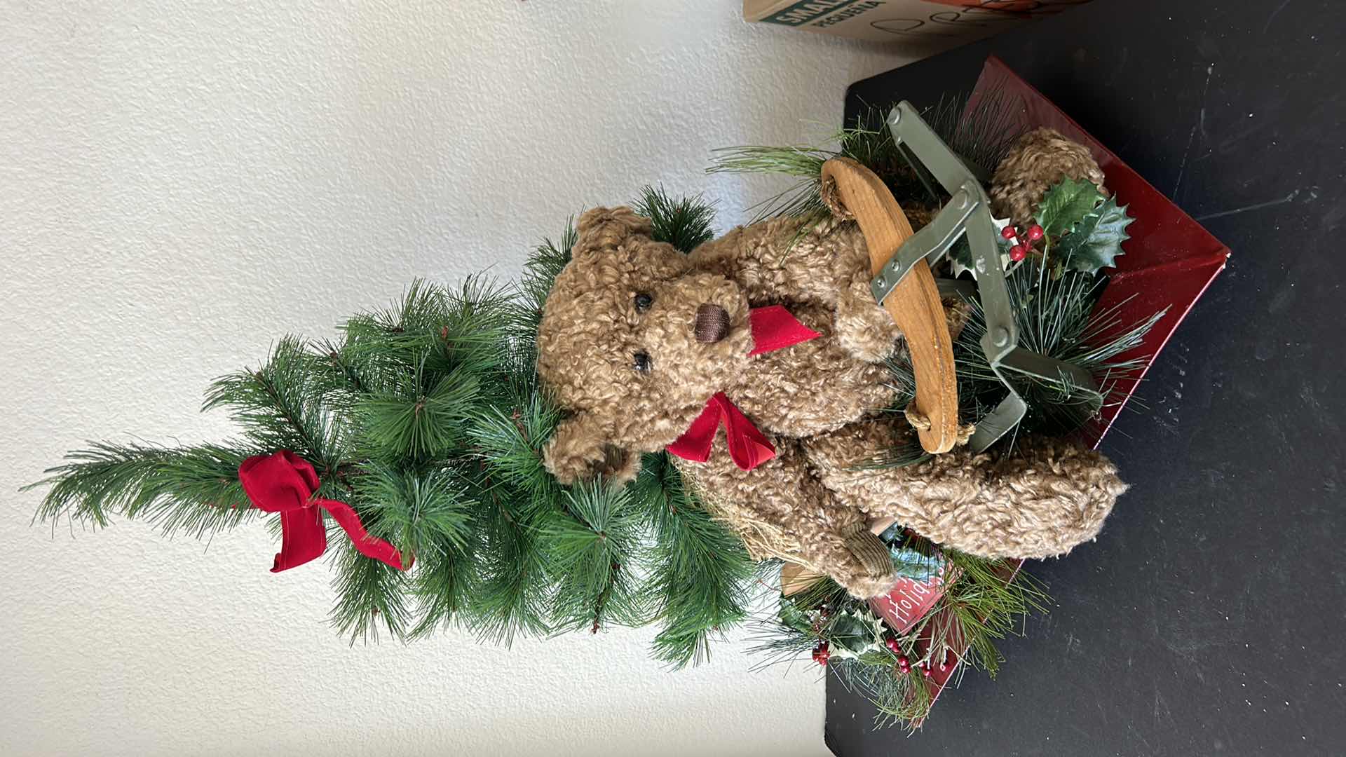Photo 1 of CHRISTMAS BEAR ON SLED WITH TREE H22”