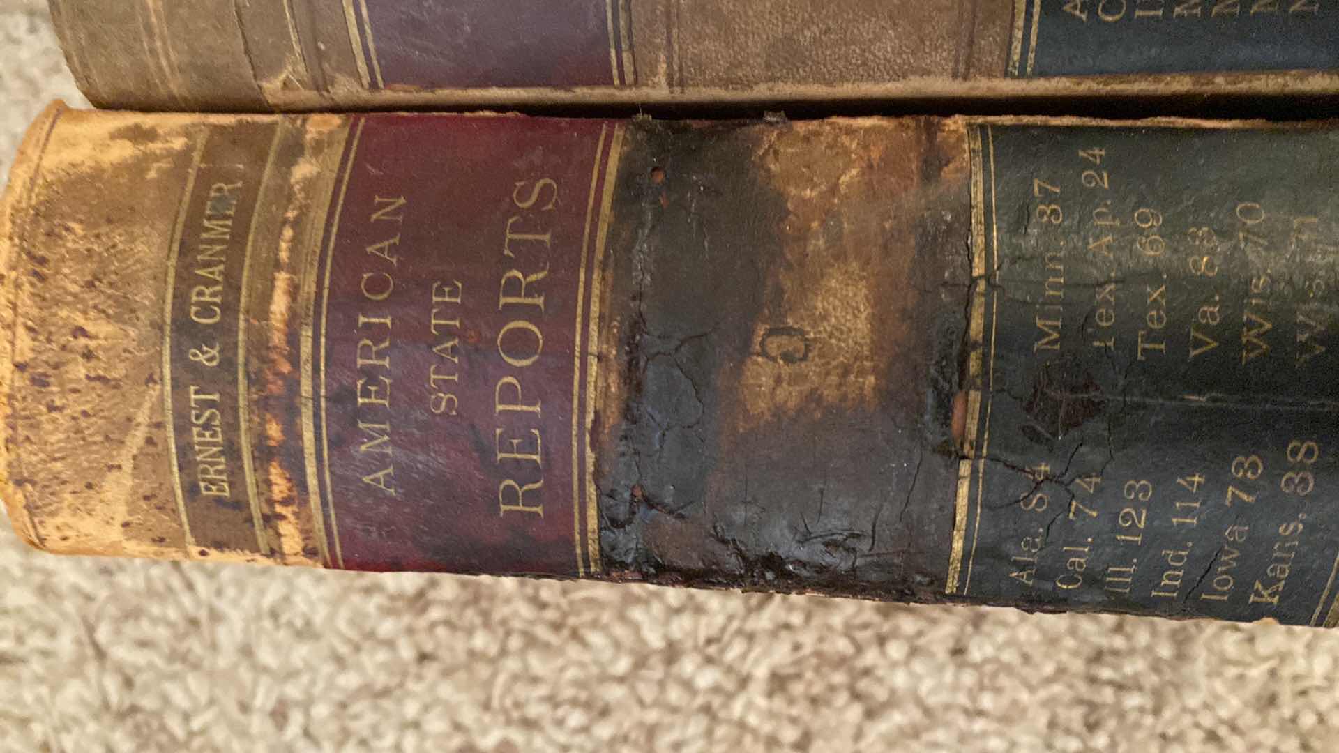 Photo 2 of ANTIQUE - 4 ERNEST & CRANMER LAW BOOKS FROM LATE 1800’s