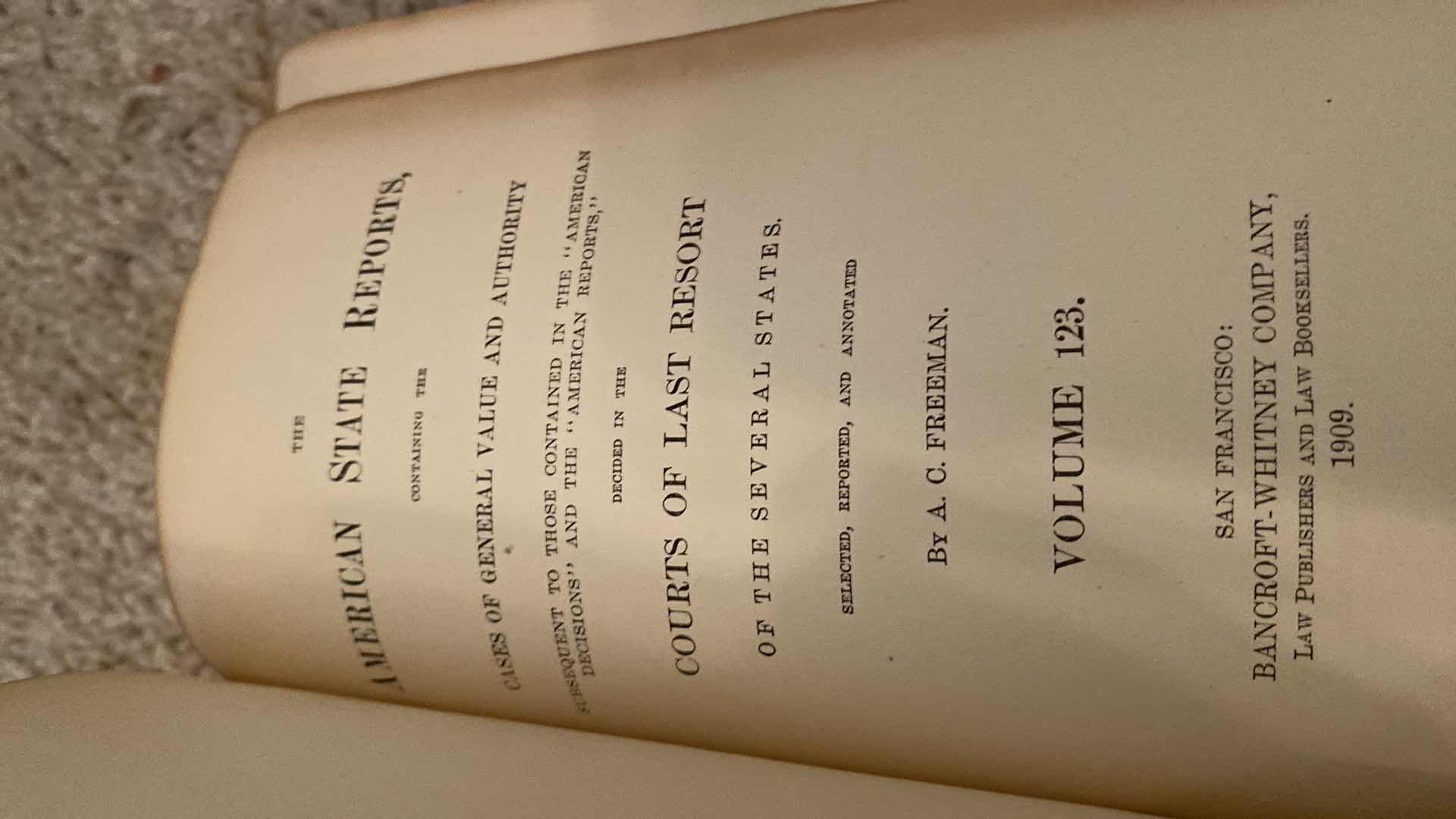 Photo 9 of ANTIQUE - 5 ERNEST & CRANMER LAW BOOKS FROM LATE 1800’s to EARLY 1900’s