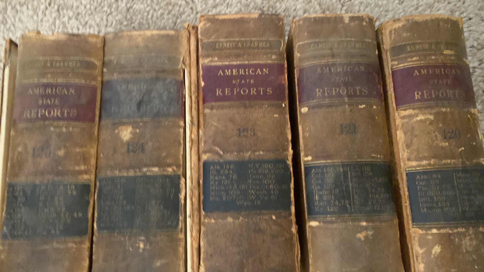 Photo 1 of ANTIQUE - 5 ERNEST & CRANMER LAW BOOKS FROM LATE 1800’s to EARLY 1900’s