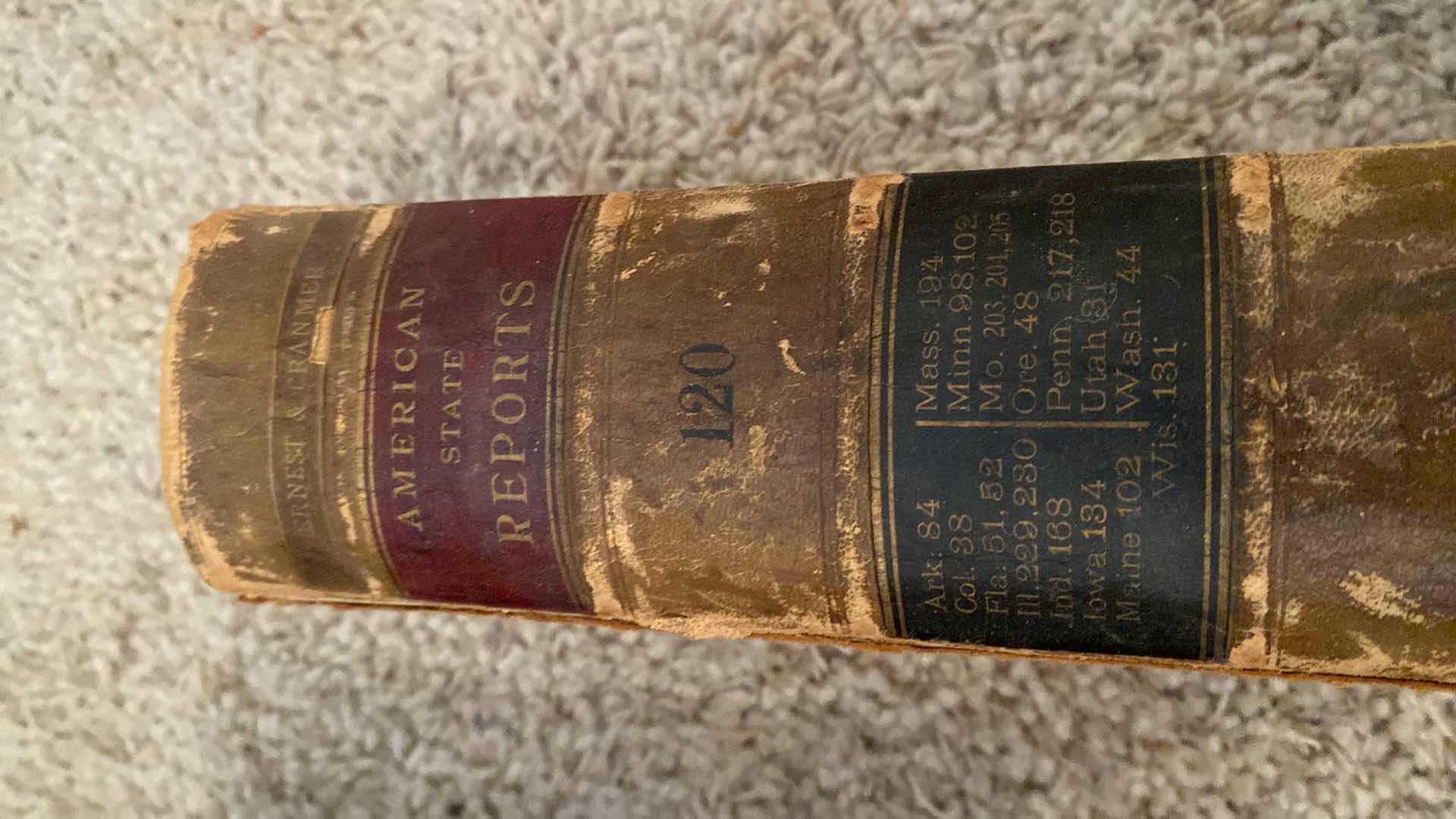 Photo 12 of ANTIQUE - 5 ERNEST & CRANMER LAW BOOKS FROM LATE 1800’s to EARLY 1900’s