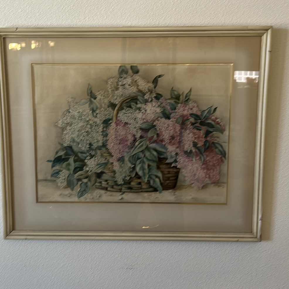 Photo 1 of SIGNED FLORAL WATERCOLOR 1993, FRAMED ARTWORK 29” x 23 1/2”