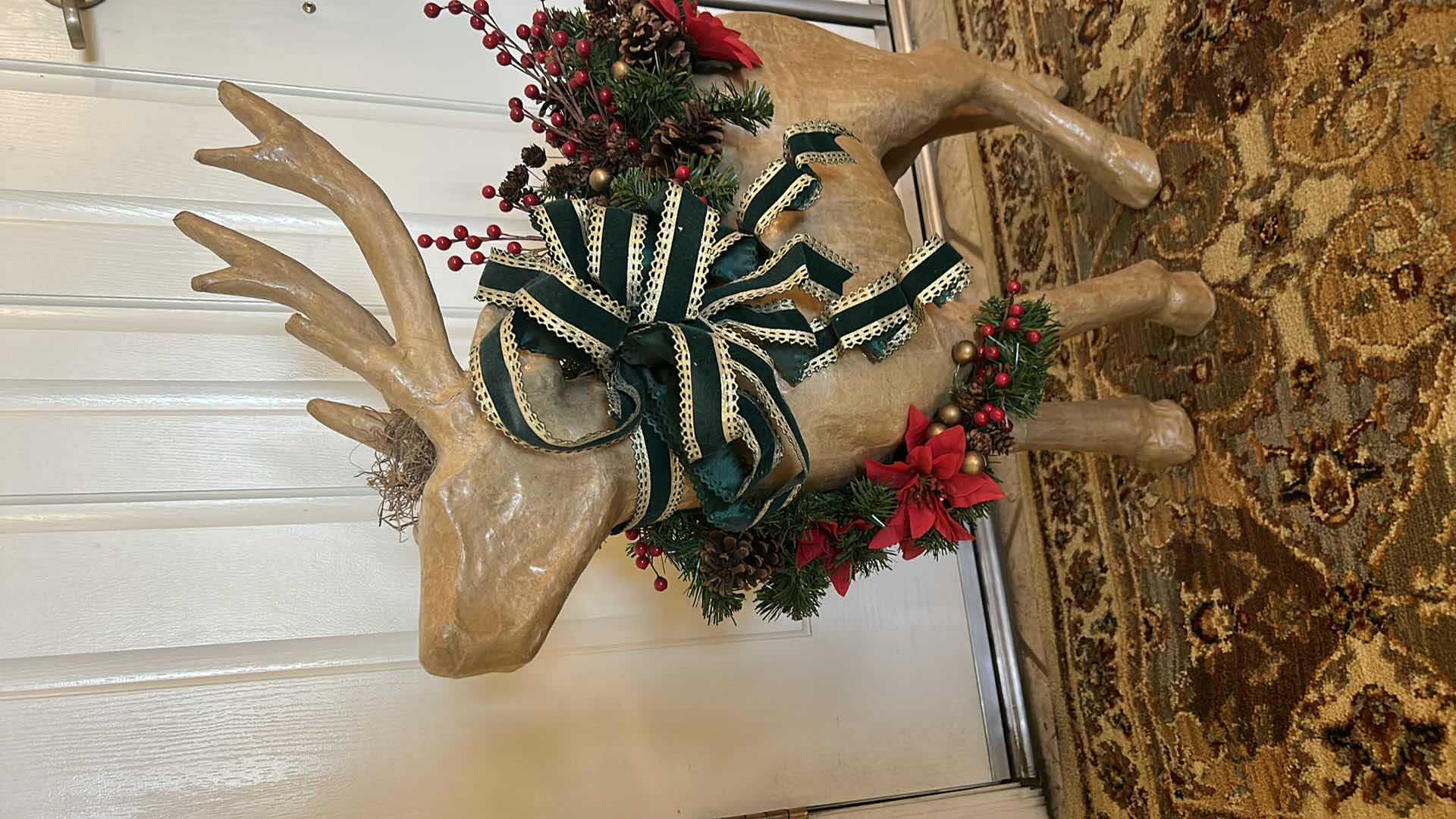 Photo 2 of CHRISTMAS DECORATIONS- PAPER MACHE REINDEER 2’ x 31”