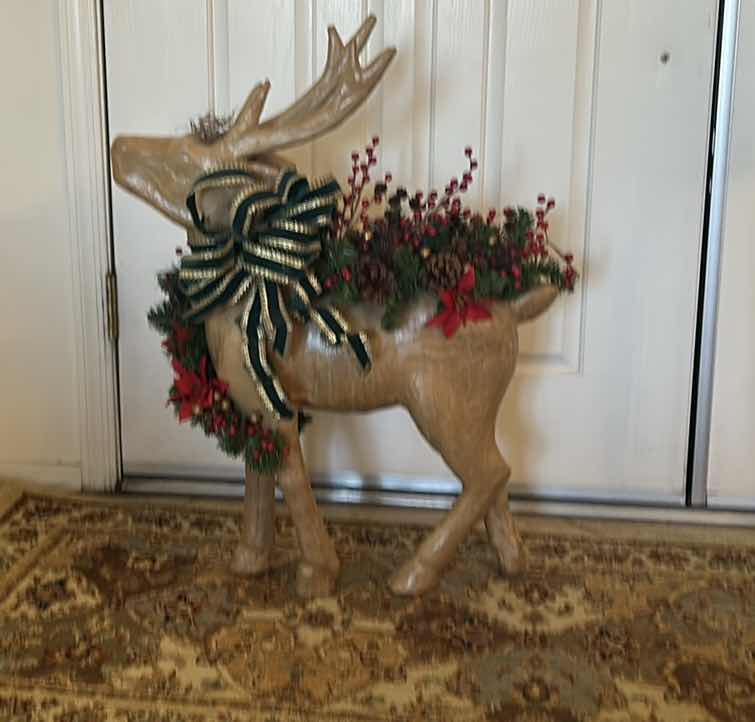 Photo 1 of CHRISTMAS DECORATIONS- PAPER MACHE REINDEER 2’ x 31”