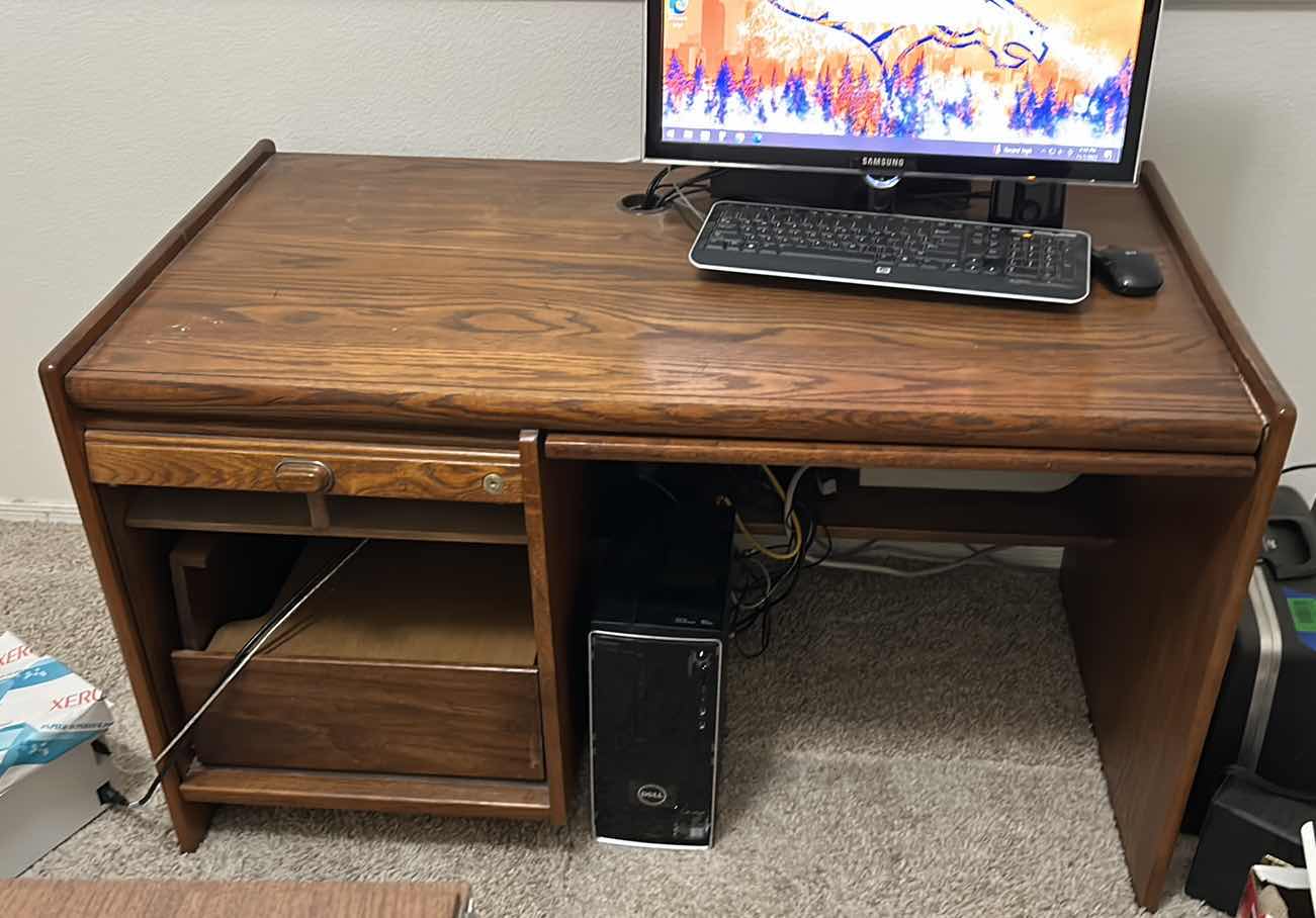 Photo 1 of COMPUTER DESK (ELECTRONICS NOT INCLUDED) 47 1/2“ x 26 1/2“ x 27“ and