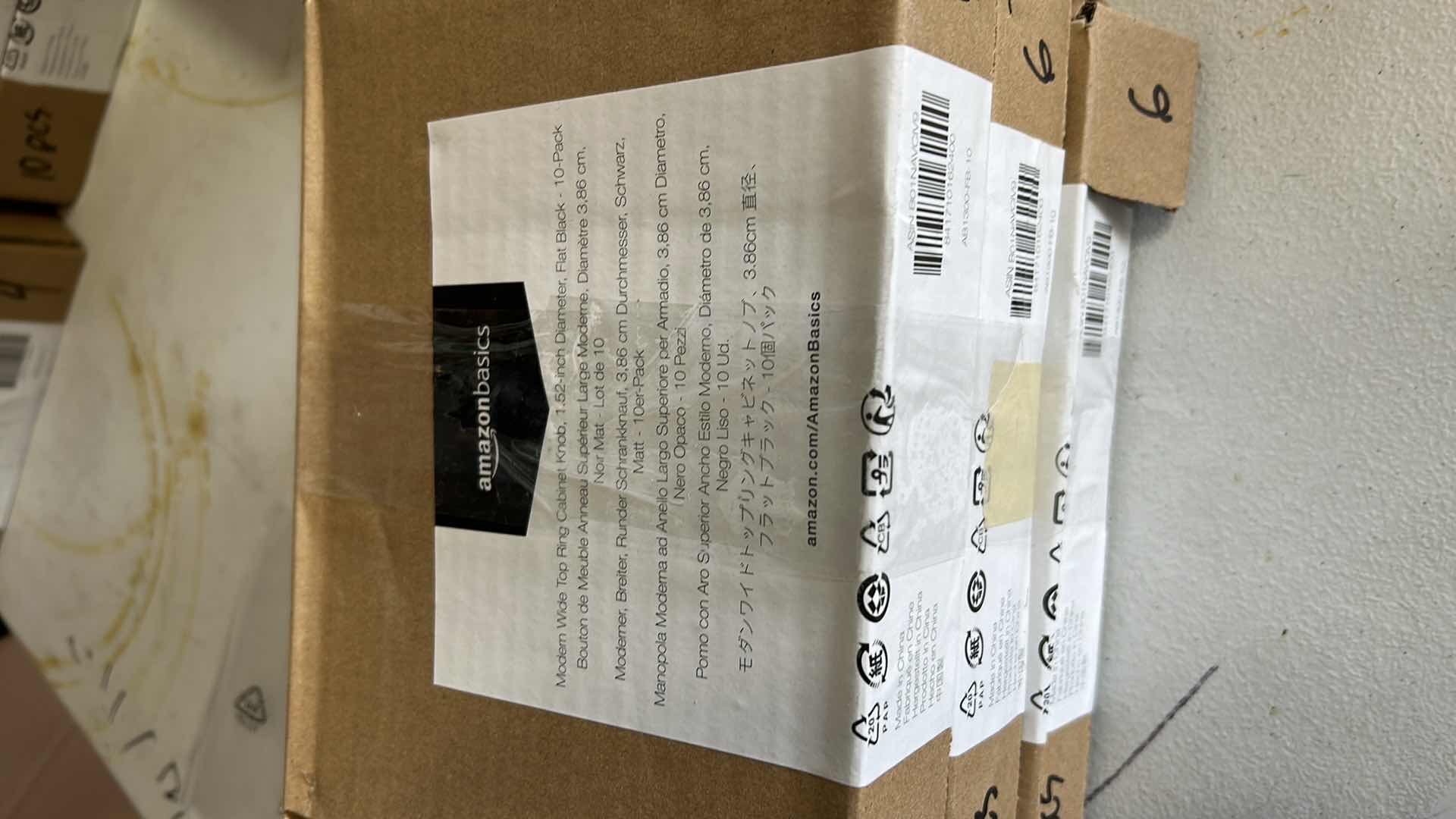 Photo 4 of 3 NEW BOXES AMAZON BASICS MODERN TOP RING CABINET KNOB FLAT BLACK