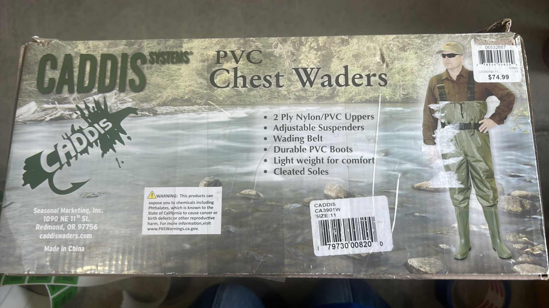 Photo 1 of CADDIS PVC CHEST WADERS $75 SIZE 11