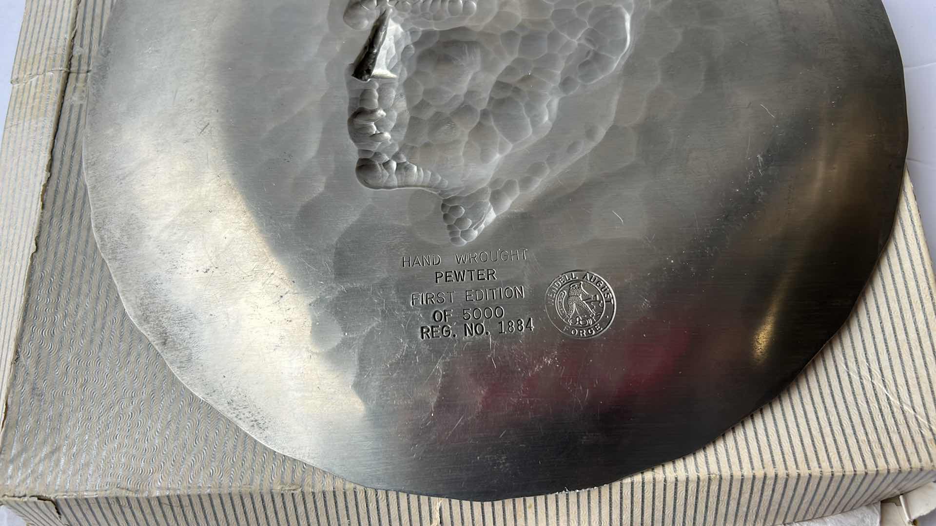 Photo 4 of PEWTER FIRST EDITION OF 5000 JFK COMMEMORATIVE PLATE