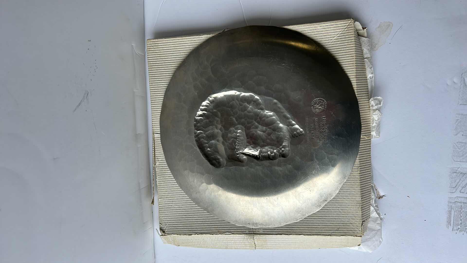 Photo 5 of PEWTER FIRST EDITION OF 5000 JFK COMMEMORATIVE PLATE