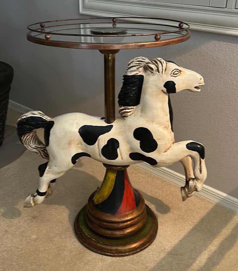 Photo 1 of CAROUSEL HORSE DECORATIVE TABLE 2’ x 26”