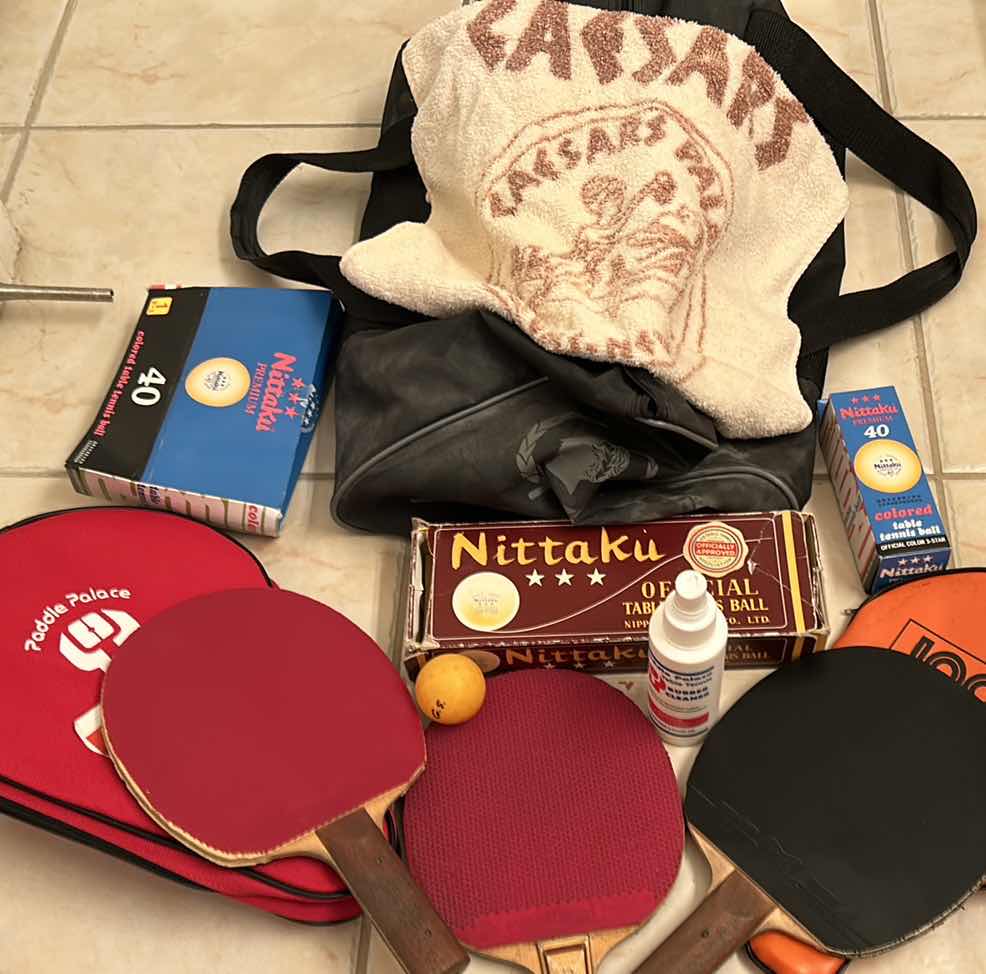 Photo 1 of 3 TABLE TENNIS PADDLES , BALLS, CAESARS PALACE CARRYING BAG AND MORE